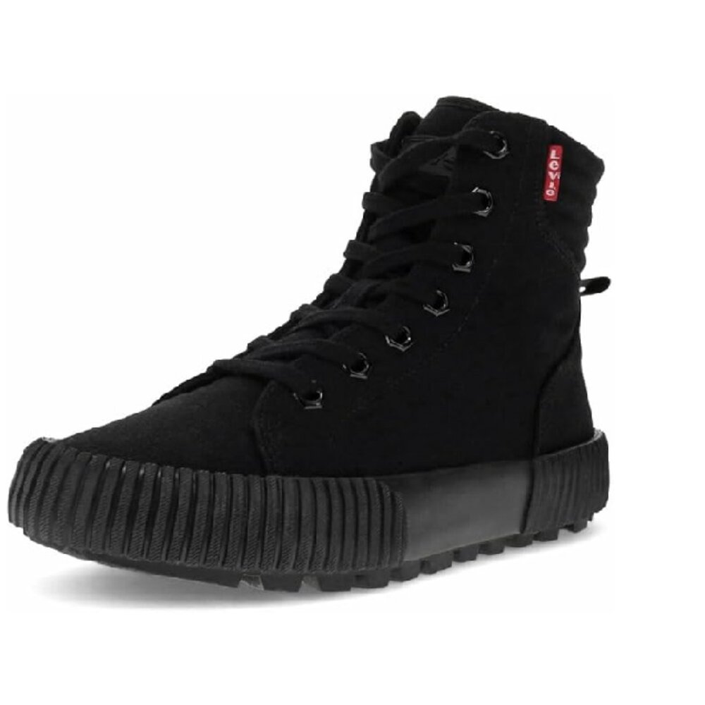 Levi's Womens Olivia Black Canvas Hightop Sneaker Shoes Size 7.5 New without Box